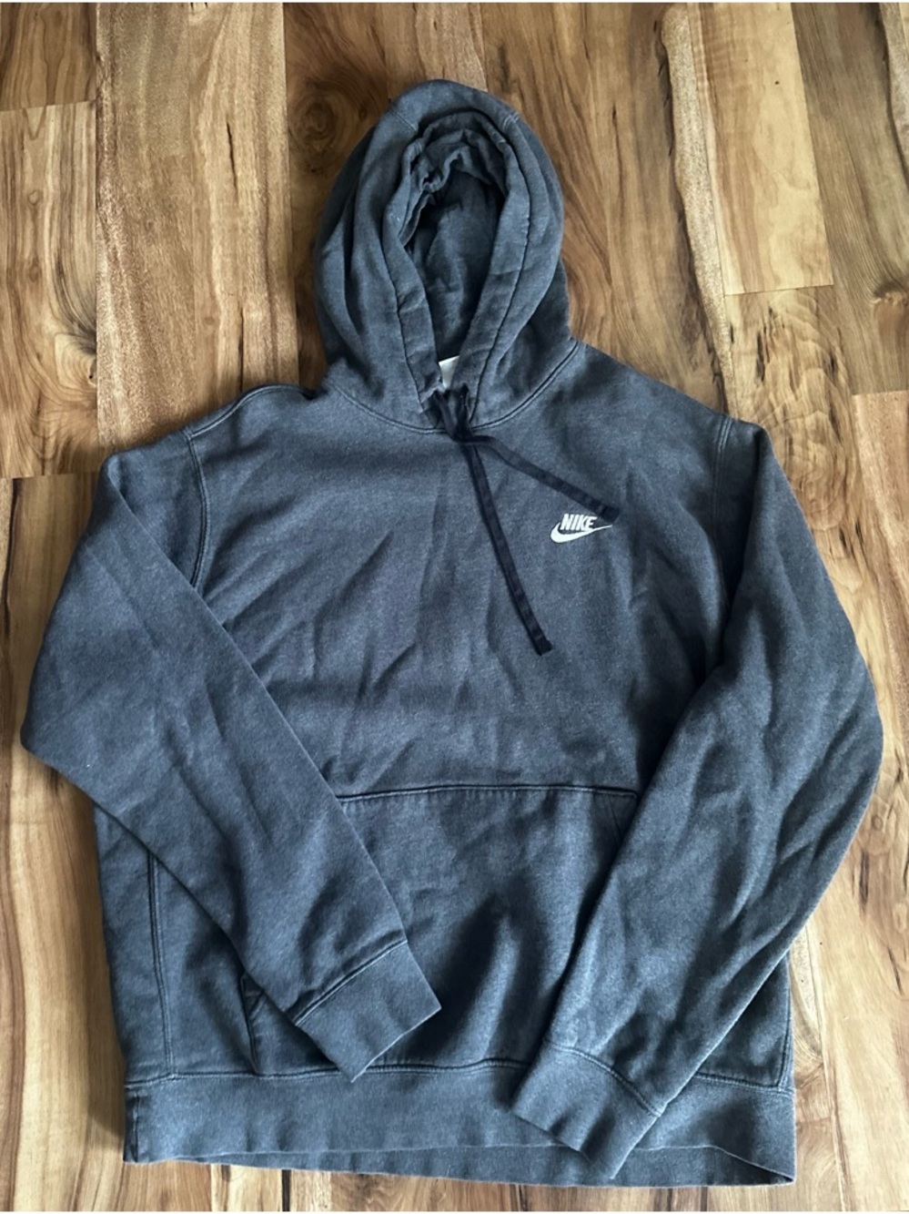 Nike Charcoal Gray Hooded Pullover Sweatshirt